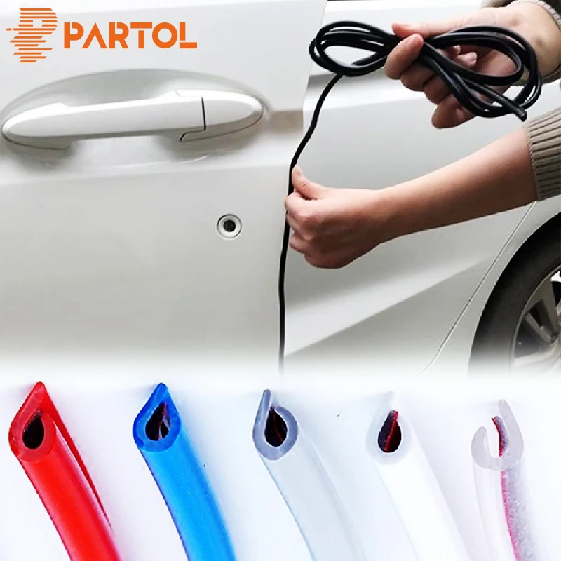 

5M Car Door Edge Trim Guard Scratch Strip Universal Protector Rubber Sealing Trim Molding Car Styling For Audi/BMW/Ford/Mazda