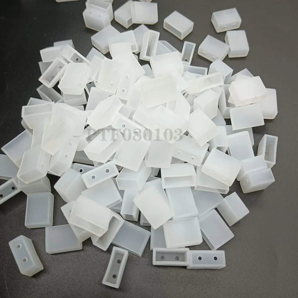 100PC 8mm 10MM 12MM 15mm tappo terminale in Silicone senza foro 2 Pin foro 4 Pin foro per PCB IP68 LED striscia tubo