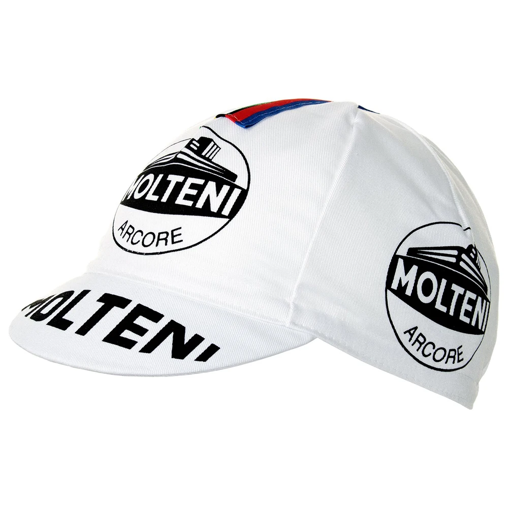 Retro Molteni Cycling Caps Black/White/Orange Bike Hat One Size Fits Most