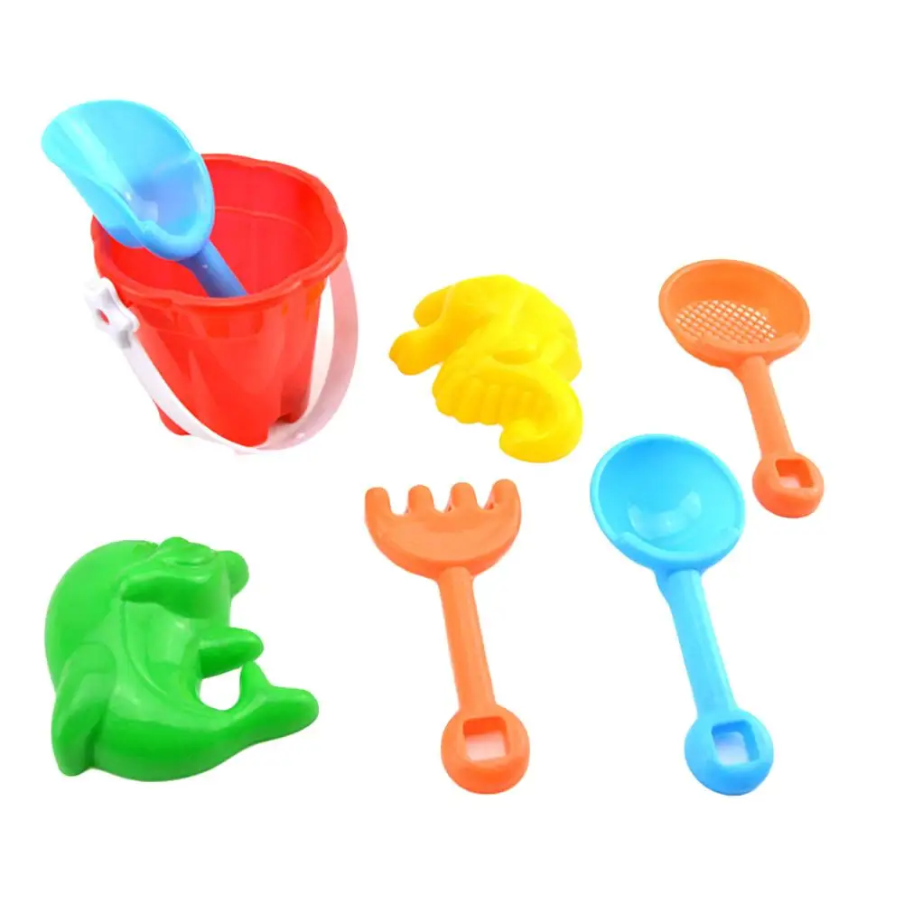 بچوں کے کھلونے 7Pcs Mini Kids Beach Sand Rake Backet Kit Shovel Molds Garden Sandpit بچوں کے لیے کھلونا تحفہ کھیلیں