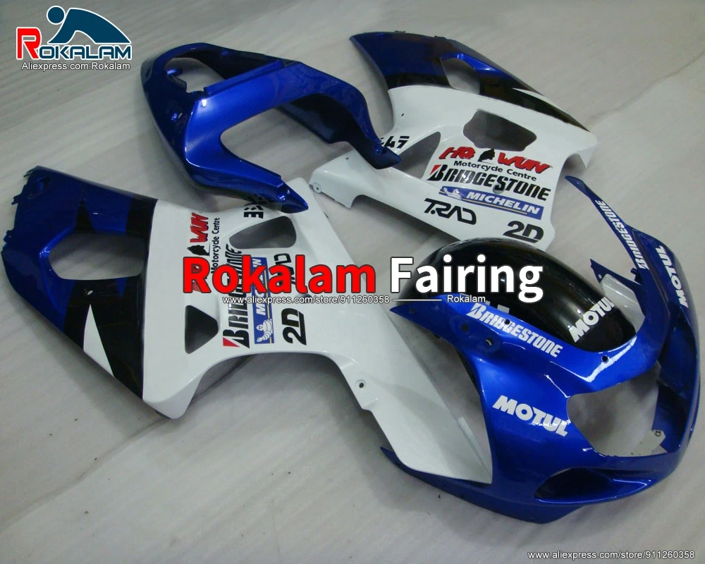 

Ракушками для Suzuki K1 GSXR600 GSXR750 2001 2002 2003 GSXR-600 GSXR-750 ввиде горшка 01-03 сине-белые мотоцикл обтекатель Kit (литья под давлением)