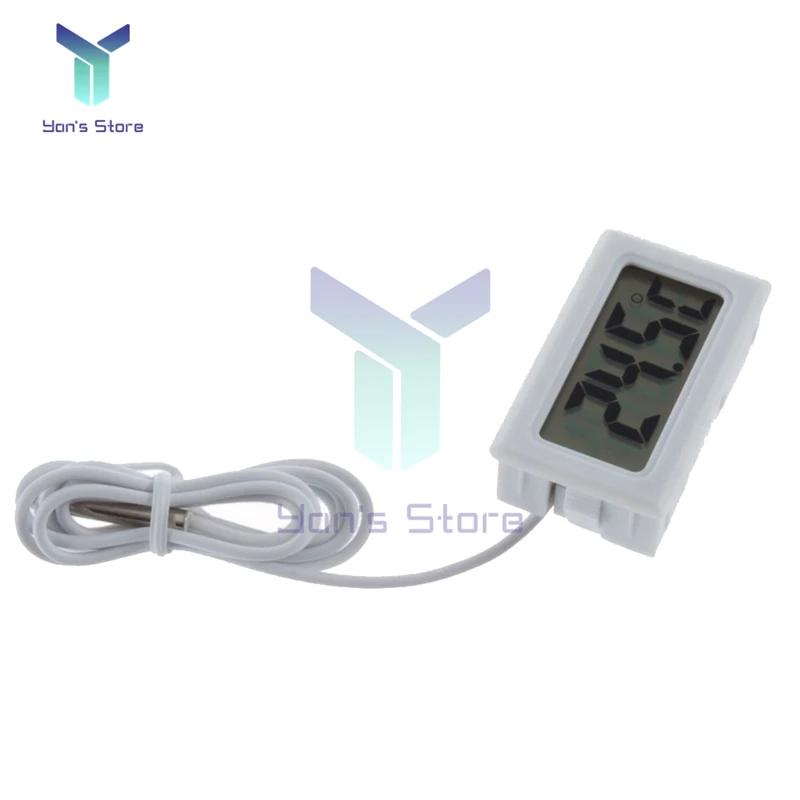 FY-10 ترمومتر LCD رقمية صغيرة جزءا لا يتجزأ من التحقيق الثلاجة ميزان الحرارة الاستشعار الحرارية للاستخدام المطبخ الثلاجة الحوض