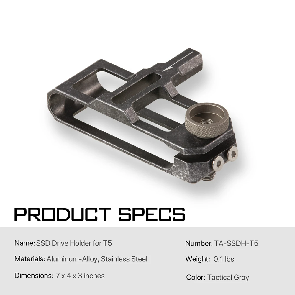 TILTA TA-SSDH-T5 SSD Drive Holder for T5 Angelbird NVMe/SATA For TILTA BlackMagic BMPCC 4k 6k Pro Camera Cage