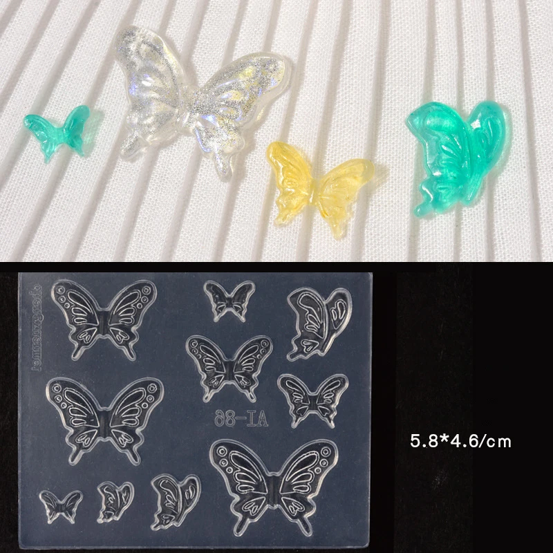 3D Silicone Nail Accessories Carving Mold Butterfly Cute Rabbit Mould Stamping Plate Nails Stencils DIY UV Gel Manicure Tools