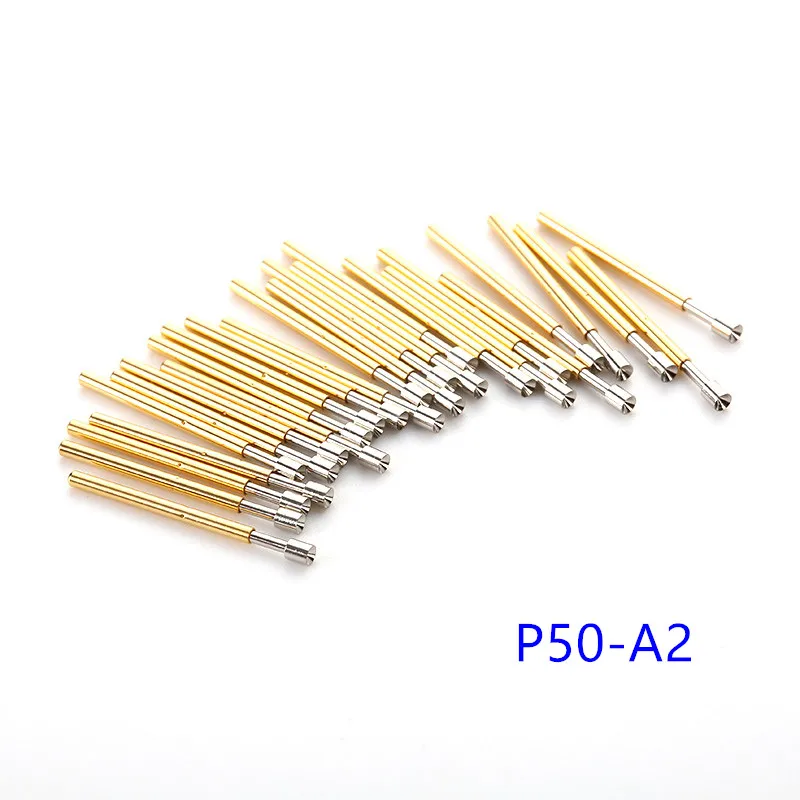 Hot Selling P50 Series Nickel Plated Test Probe Electronic Spring Detection Needle 100 Pcs/Bag Brass Pogo Pins For Test Tools