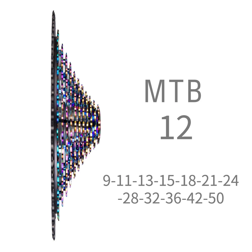 MTB 12 Speed Cassette 12S 9-50T Ultimate XD Cassette Colorful Rainbow K7 375g 12V ULT Cassette Ultralight 12s Cassette 1299 k7