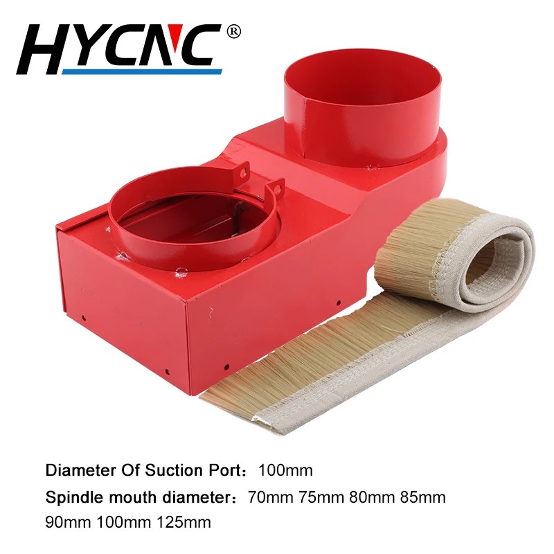 Movable CNC Dust Collector Cover 70/75/80/85/90/100mm Spindle Engraving Milling Machine Brush Cleaner Woodworking CNC Dust Cover