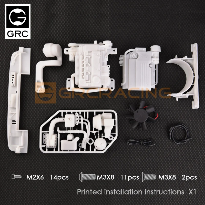 Grc Engine Decoration Parts For 1/10 RC Crawler Car Traxxas Trx4 Defender Diesel Engine Appearance G156es