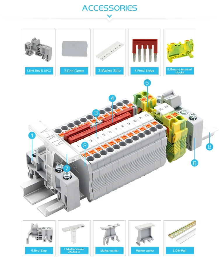 10Pcs D-PT1.5/S End Platte Abdeckung Seite Isolierte Kunststoff Bord Für PT 1,5/S Terminal Block Elektrische Zubehör D-PT 1,5 – Detail 6