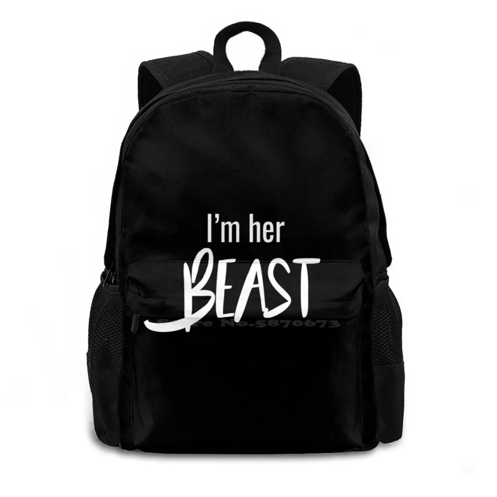 I'M Her Beast Art Design Bag Backpack For Men Women Girls Teenage Im His Beauty Beauty And He Is My Beast Movie Belle