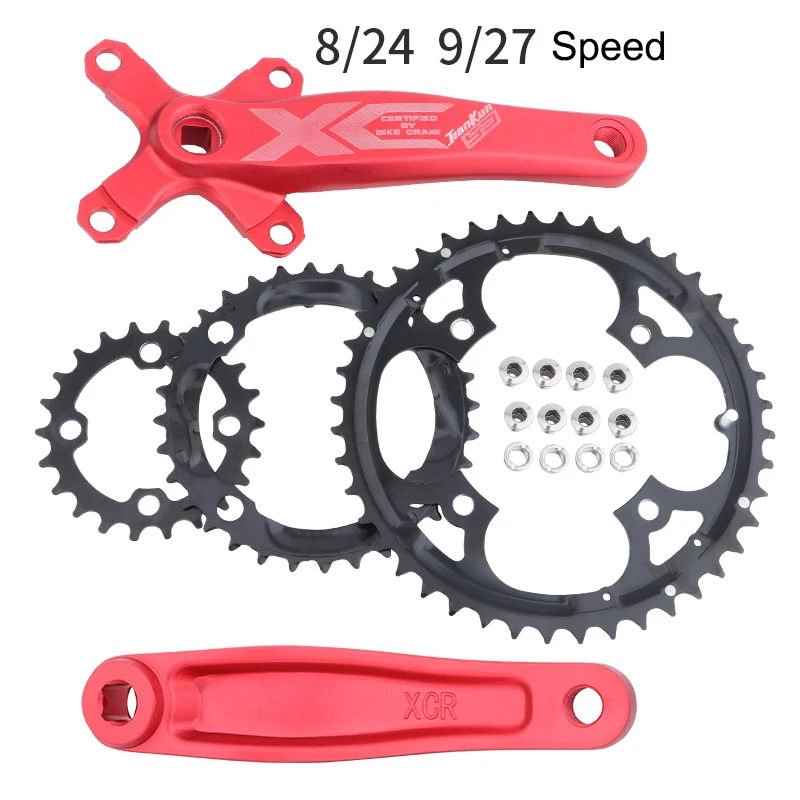 22/32/44T MTB Crankset  Single/Triple Speed Chainirng 64/104 BCD 170mm Crank 3*9S 27S Chainwheel Bike Accessories