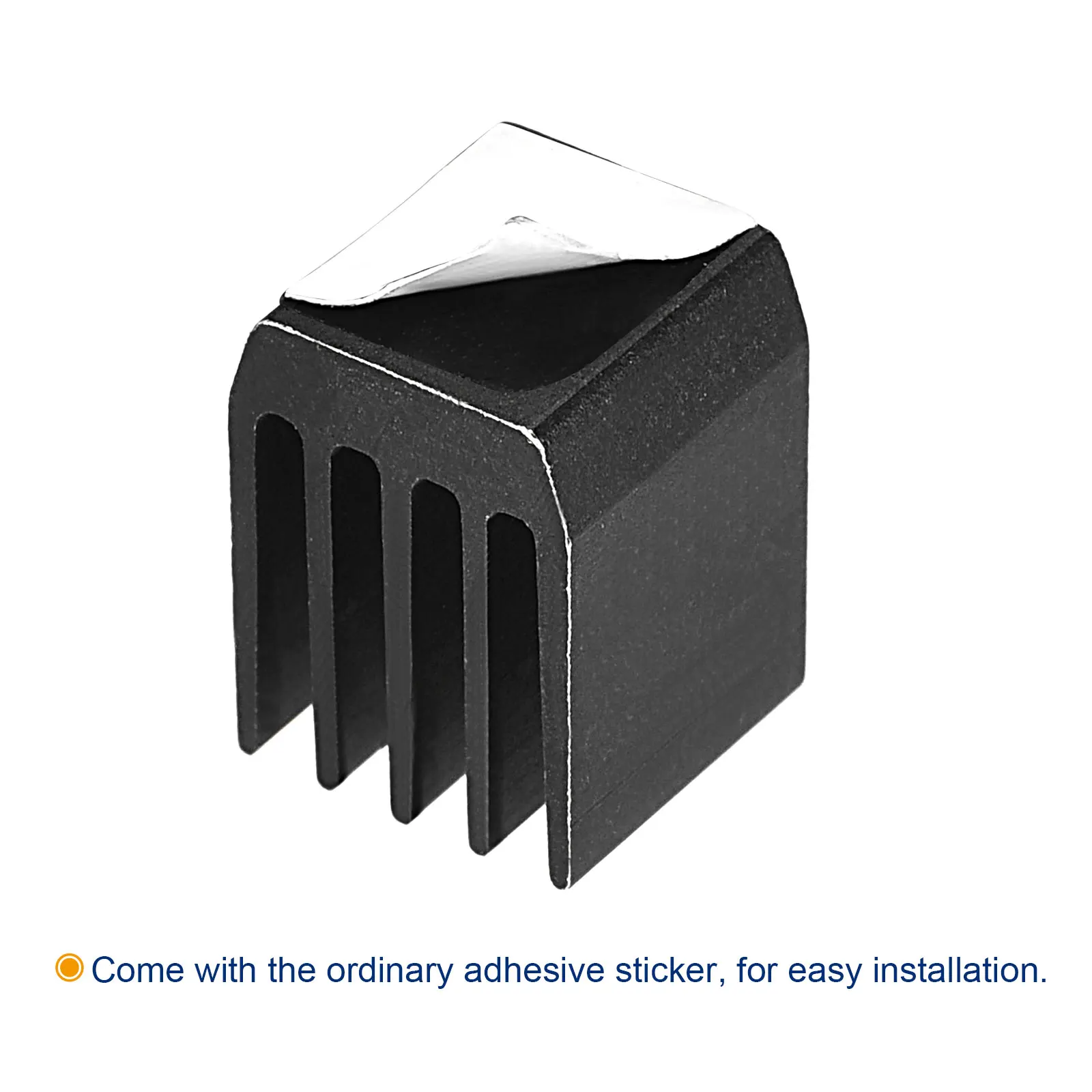 Uxcell Elektronischer Kühlermodul-Kühler, Aluminium-Kühlkörper, 9 x 9 x 12 mm, für CPU mit selbstklebendem Pad, Schwarz, 20 Stück