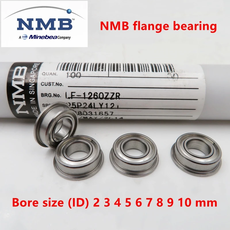 rolamentos de flange miniatura nmb minebea alta velocidade rolamento de flange diametro mm mm mm mm mm mm mm milimetros 10 milimetros 20 pecas 01