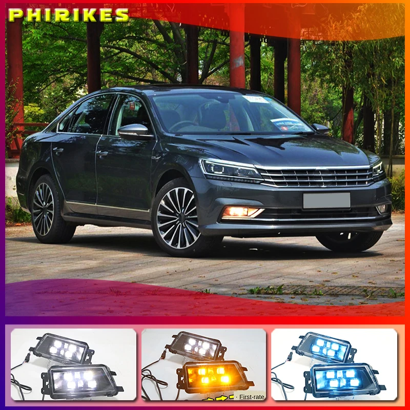 

2Pcs For Volkswagen VW Passat 2016-2018 Fog Lamp Car LED DRL Daytime Running Light