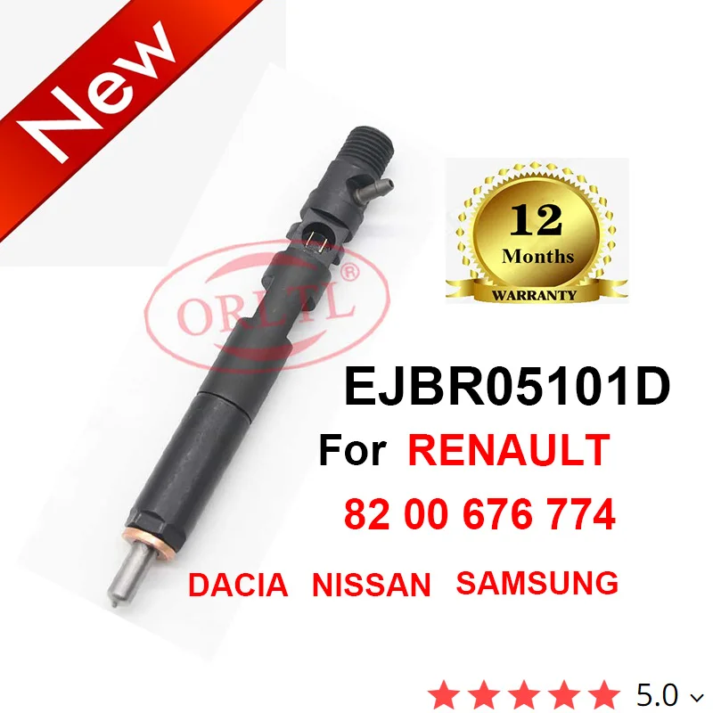 

ORLTL New Diesel Car Injector EJBR05101D 82 00 676 774 8200676774 for RENAULT NISSAN DACIA SAMSUNG SUZUKI Euro 4