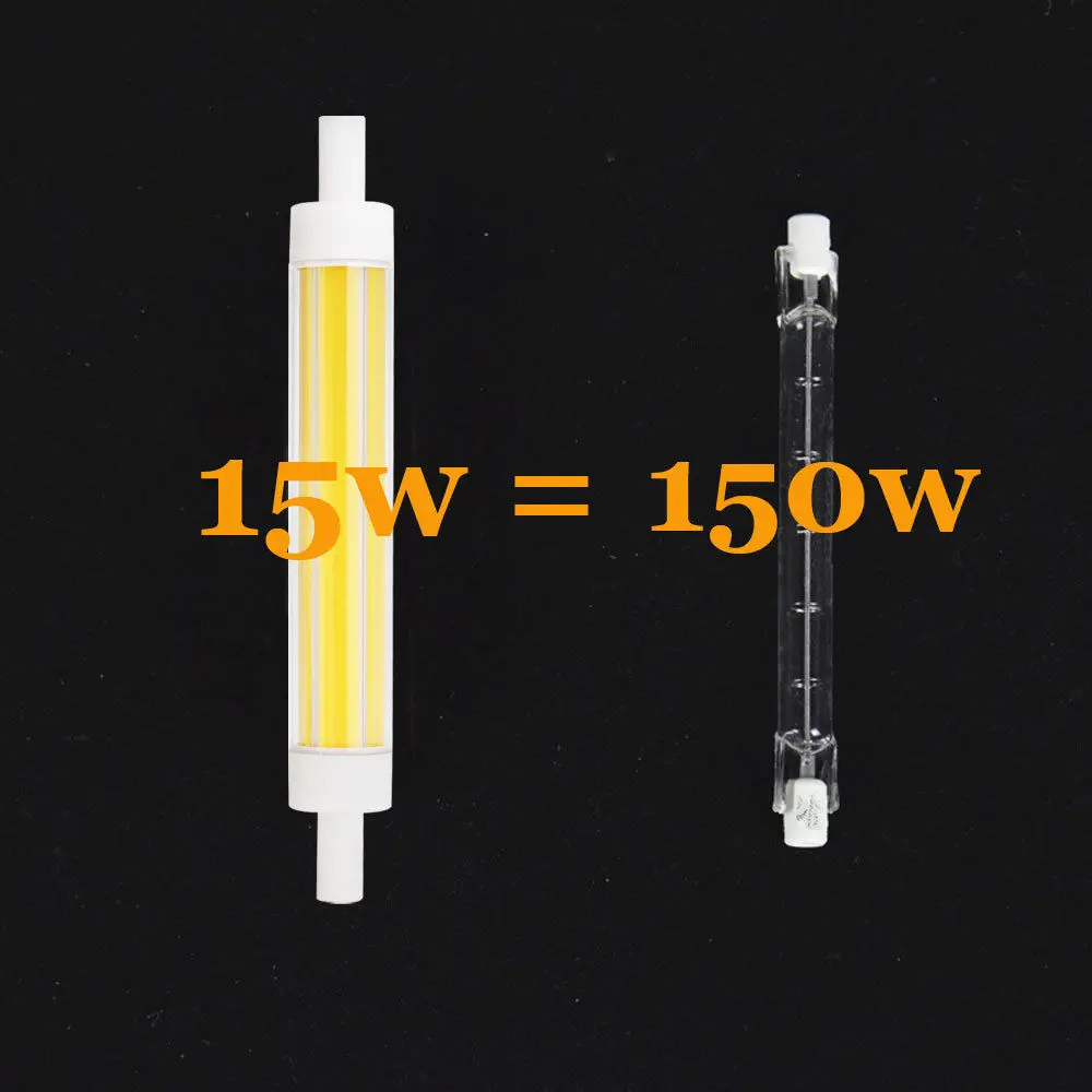 Imagem -06 - Super Bright R7s Led Cob Lâmpadas Regulável R7s 118 mm Cerâmica J118 Floodlight Bulb Substituir 150w Lâmpada de Halogéneo 220v 230v Branco