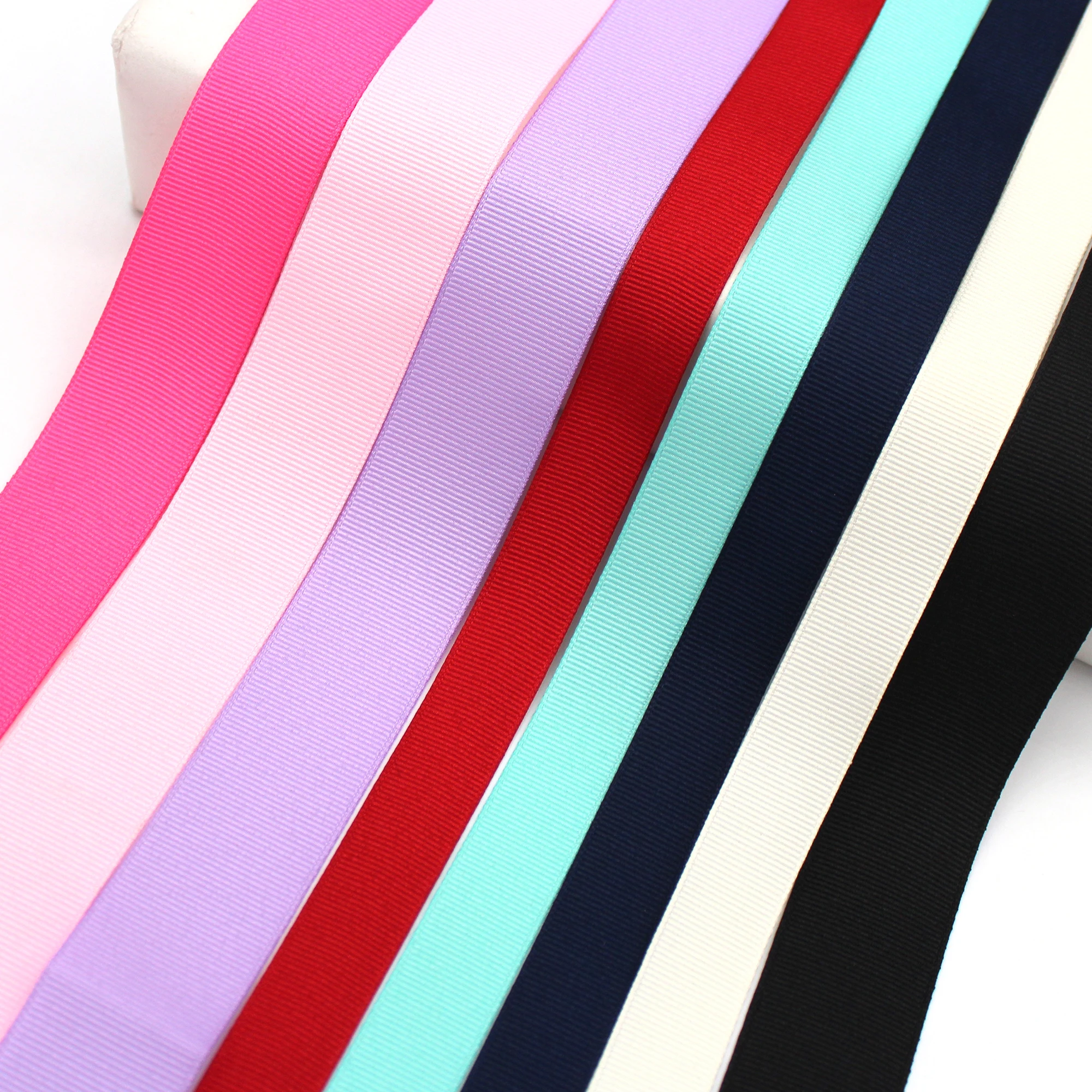 100Yard/Roll 2021 New Interlacing Grosgrain Ribbon Wrap Tapes For DIY Headwear Hair Bows Crafts Accessories 16MM 19MM 25MM 38MM