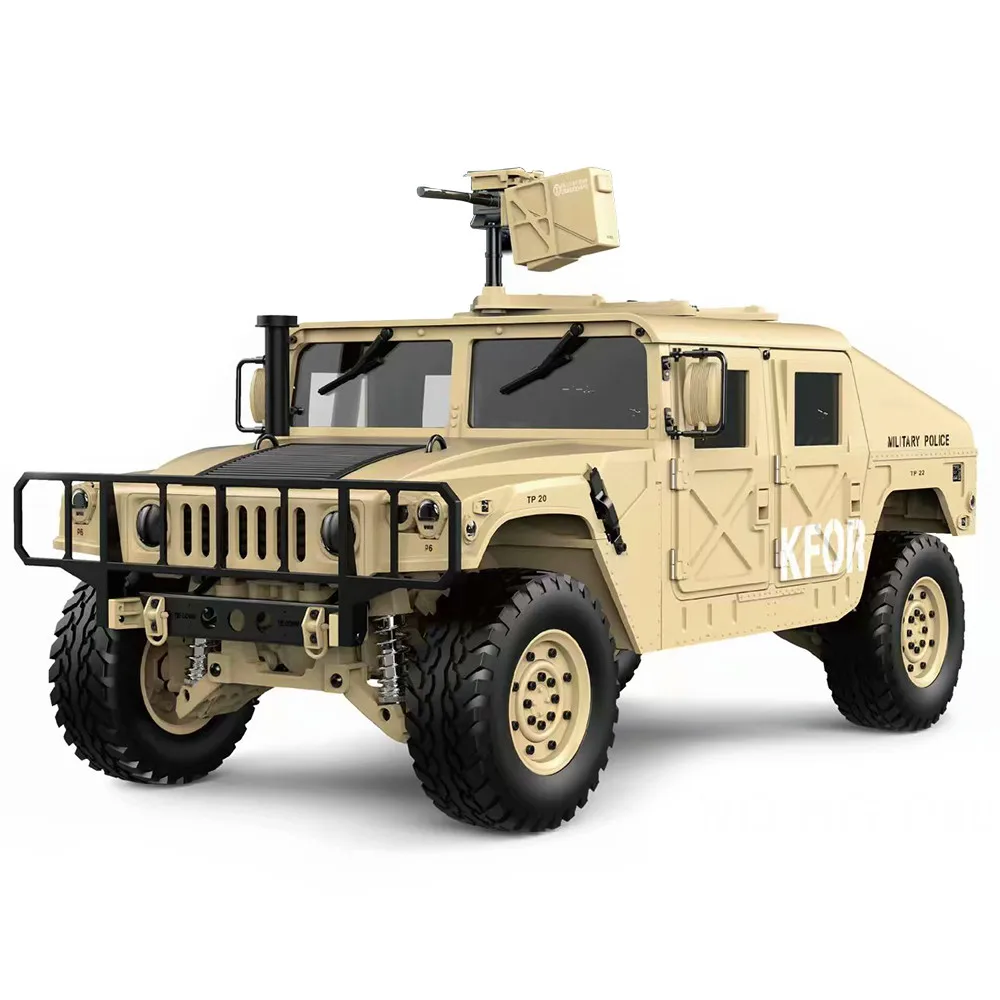 JTY Toys 1:10 Hummer RC Trucks 4X4 Military Vehicle 30km/h Metal Drive System Waterproof Remote Control Truck Buggy Crawler Car