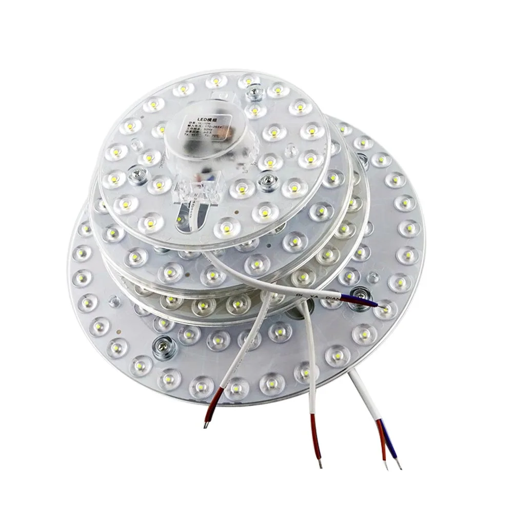 

10Pcs/Lot AC 220V LED Module 2835 Integrated Wick Lamp Panel 12W 18W 24W 36W Round 6000K White Light Source For Ceiling lamp