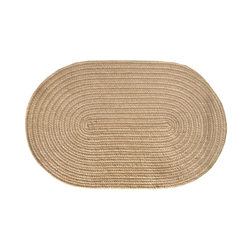 

47x73cm Simple shandmade 100% jute mat rug doormat natural carpet floor mat non-slip eco-friendly rug home decoration