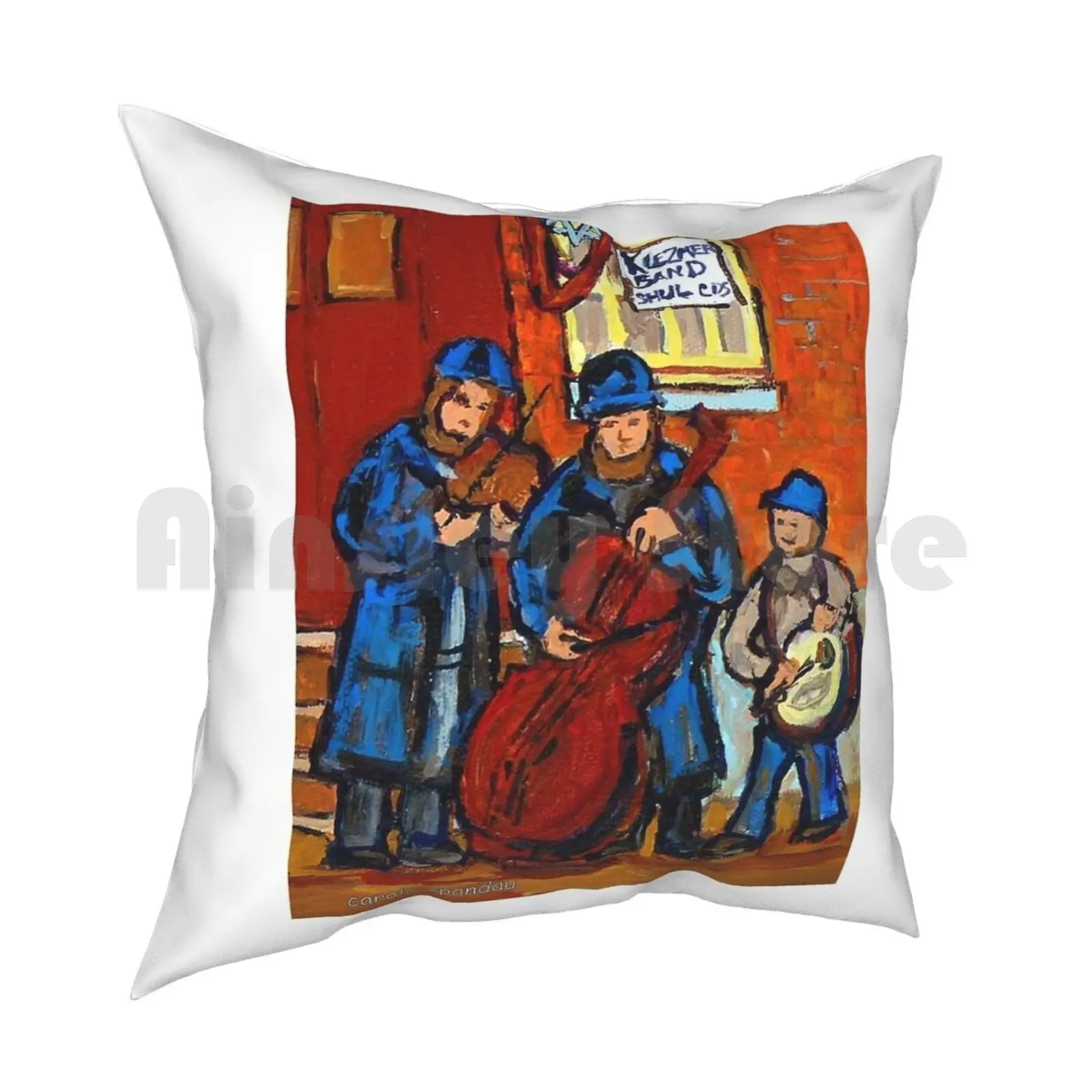 Klezmer Band Playing At A Wedding Pillow Case Printed Home Soft DIY Pillow cover Montreal Bagg Synagogue Bagg Shul Chupa