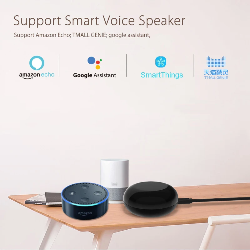 Tuya WiFi IR Remote Control Hub,WiFi Smart Home Infrared Universal Remote Controller Air Conditioner TV For Alexa Google Home