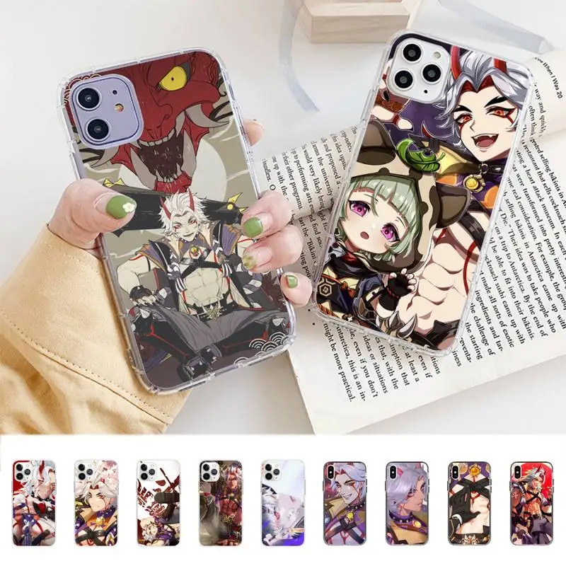 FHNBLJ Genshin Impact Anime Arataki Itto New Phone Case for iPhone 11 12 13 mini pro XS MAX 8 7 6 6S Plus X 5S SE 2020 XR case