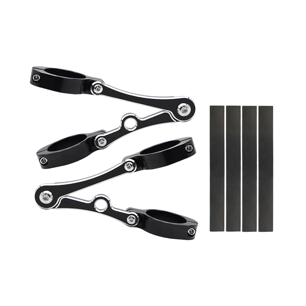 Motorcycle Headlight Mount Bracket for 39/41mm Fork Tube Universal Motorbike Headlamp Holder Turn Signal Frame Chrome / Black view 2
