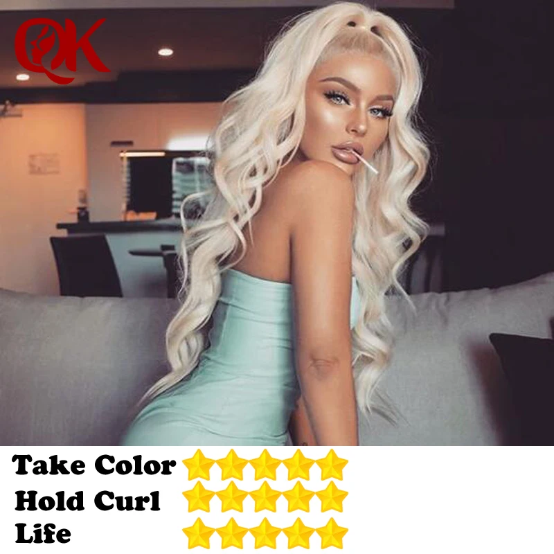 QueenKing Hair Virgin 613 13x4 Front Lace Wig European Human Hair Wigs Pre Plucked with Baby Hair