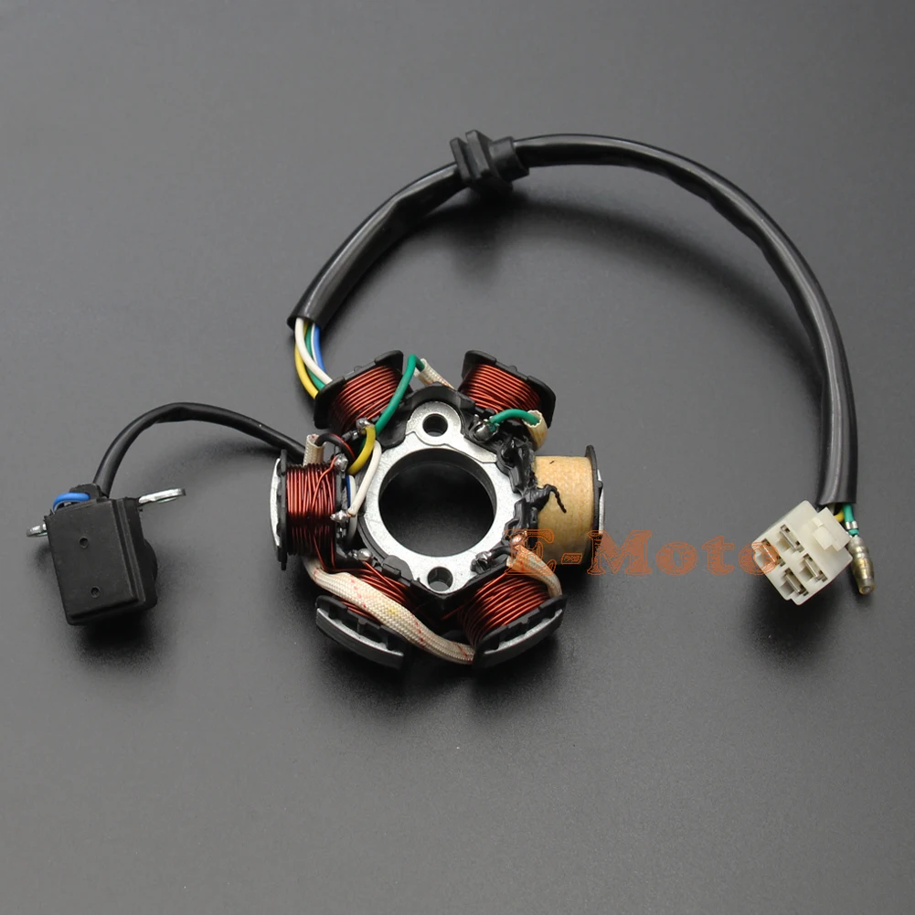 6 Pole Magneto Stator For 50cc 70cc 90cc 110cc 125cc ATV Quad Dirt Bike Go Kart Buggy Mini Choppers Motorcycle