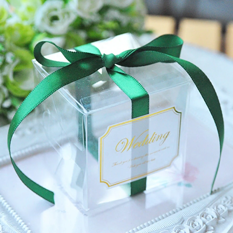 Customized Transparent DIY Favor Boxes, Bridal Shower, Birthday Party, Wedding Return Favor, 2.3 