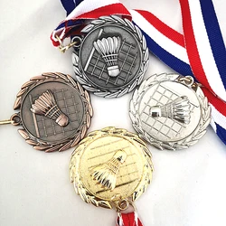 4 Color Badminton Medal Game MedalGold Color Medal And Silver Color Medal and Branze Color Meda 5.0 cm