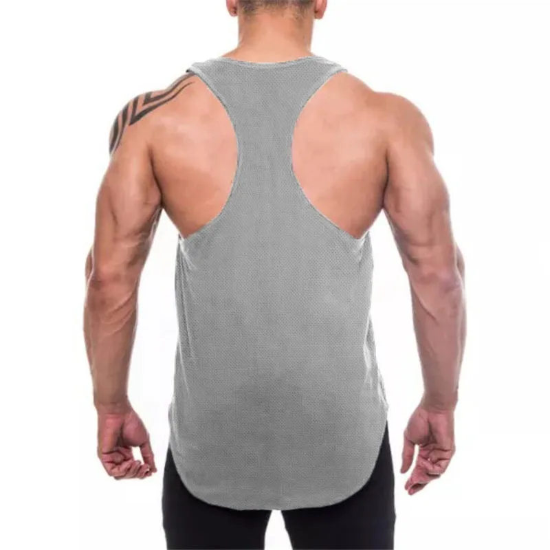 

Workout Brand Mesh Tank Top Men Muscle Singlets Fashion Sports Man Sleeveless Undershirt Fitness Gym Clothing Bodybuilding Vest