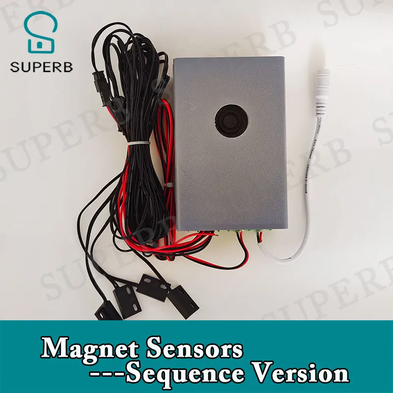 Superb escape room props magnet sensors sequence version use a strong magnet close to magnet sensors in right sequence to unlock