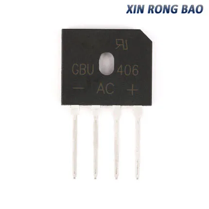 10pcs/lot  Bridge Rectifiers GBU406 GBU408 GBU410 GBU606 GBU608 GBU610 GBU806 GBU808 GBU810 GBU1010 GBU1510 GBU2510