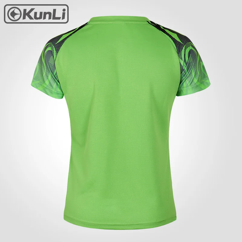 Kunli short tennis shirt women outdoor sports badminton clothing running clothing T-shirt basketball Volleyball shirt