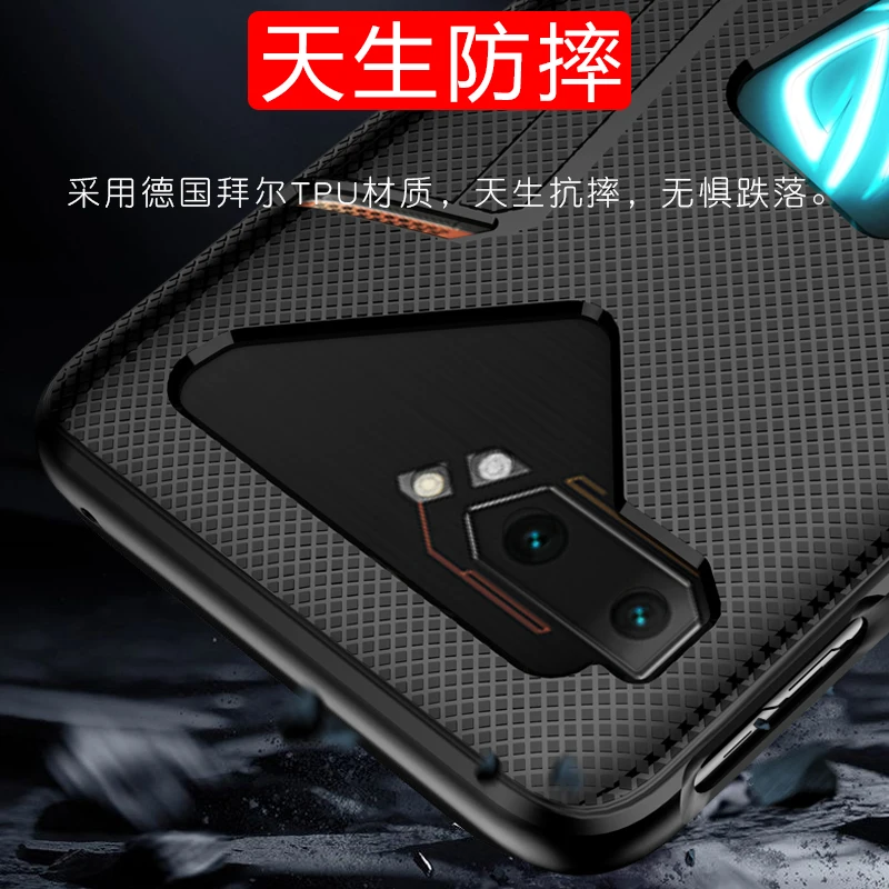 For Asus ROG Phone 2 Case Anti-fingerprint Shockproof Breathable Heat Soft Back Cover ROG Phone II ZS660KL Heat Dissipation Case