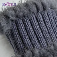 ENJOYFUR Women Winter Fur Headband Knitted Natural Mink Fur Female Headwear Fashion lady Designer Elastic Hair Accessories - Image 5