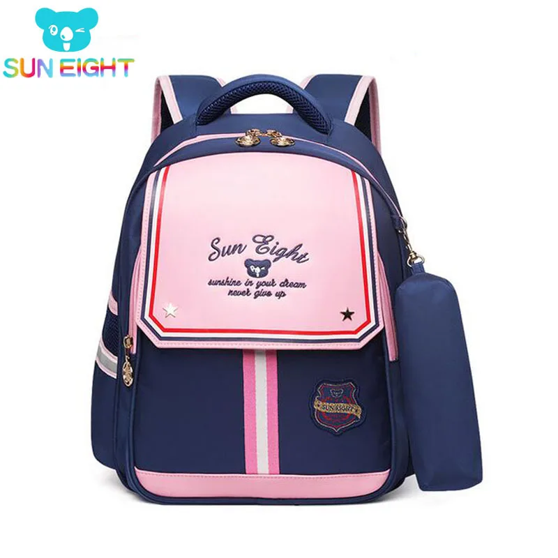 SUN EIGHT Kids Backpacks School Bags For Girl Grade 1-2 School Bags For Kid Light Books Bag Factory Price  2592#