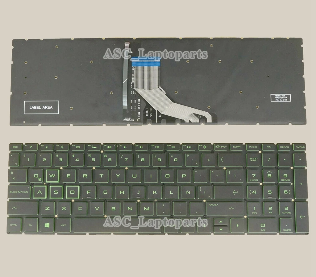 New Latin Spanish Teclado Keyboard For HP Pavilion GAMING 15-CX 15-CX000 15-cx0001la 15-cx0003la 15-cx0004la Green BACKLIT