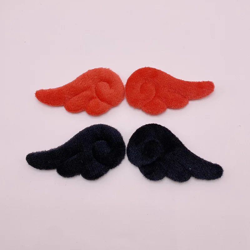 7*4 cm, 40 Stück/Set, Plüsch-Filz-Engelsflügel, gepolsterte Applikationen zum Selbermachen, für Kinder-Haarspangen und als Accessoires für Socken und Hüte. – Detail 9