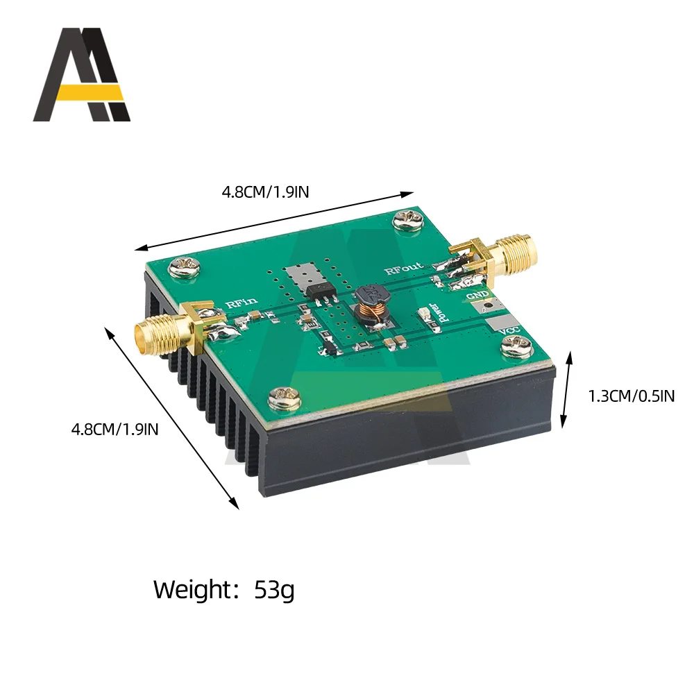 433MHz wzmacniacz fal RF 5W dla 380-450MHz bezprzewodowy nadajnik zdalnego sterowania 2.5W (34dBm) 5.0V zasilacz ze standardową żeńską SMA