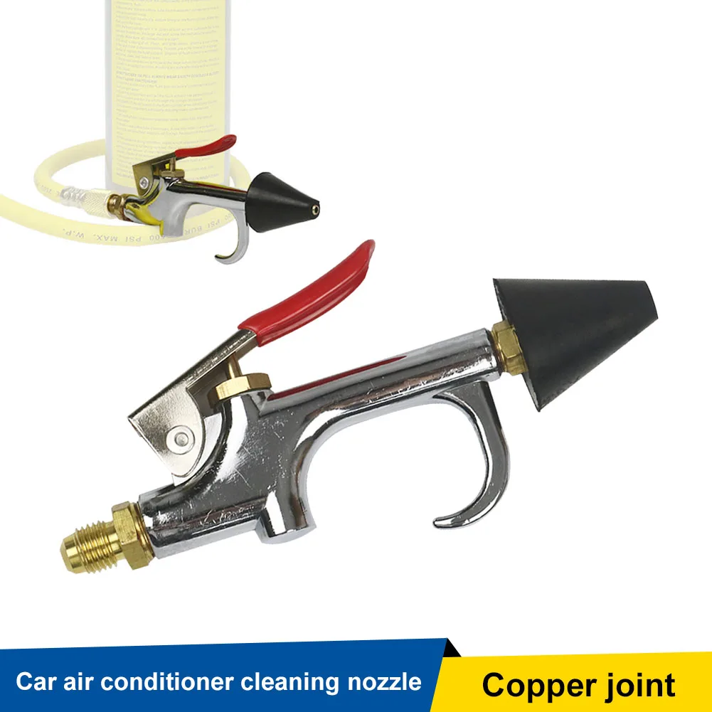 Car Air Conditioner A/c Line Set Flush Tools Canister Replacement Stainlesssteel Gun Nozzle Car Air Conditioning Cleaning Tool