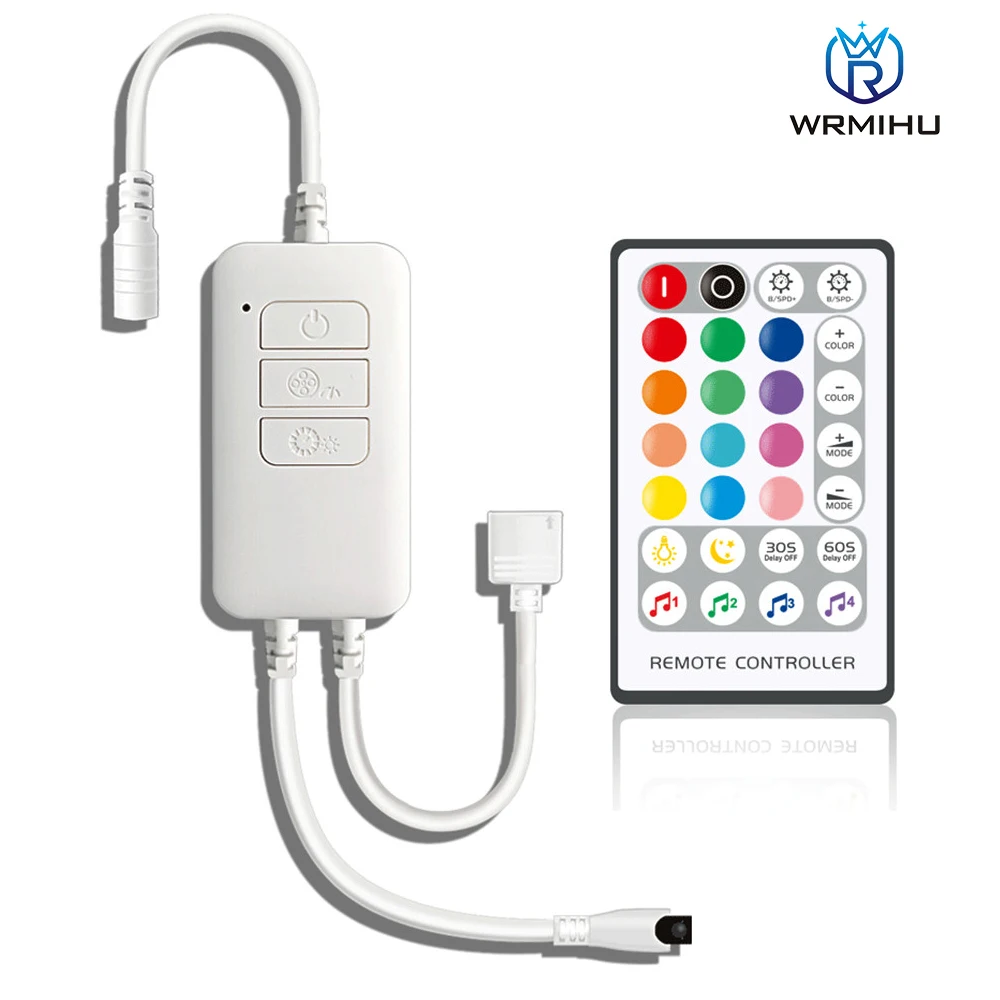 DC5-24V New Music Rhythm 28-Key LED Controller RGB 3 Channel For APP+Remote Control+Voice Control led Light strip