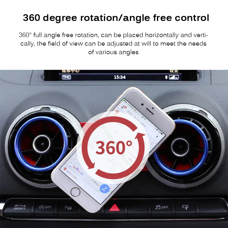 For Audi A3 S3 8V Universal Car Phone Bracket Air Vent Mount Car Magnet Holder 360 Rotatable Support Mobile GPS Accessory