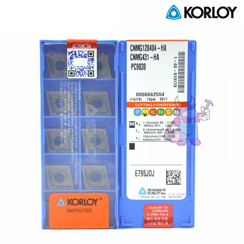 

KORLOY CNC insert CNMG120404-HA NC3020/NC3120/PC9030/PC5300