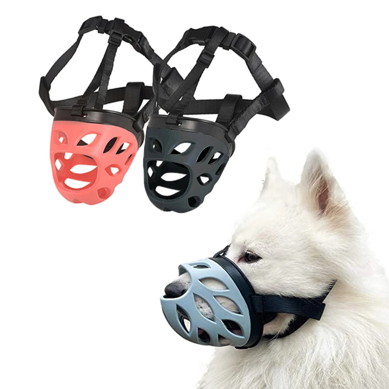 Adjustable Pet Dog Muzzle Safe Training Anti Stop Barking Supplie Lightweight Rubber Dog Muzzles Stop Biting Barking Chewing