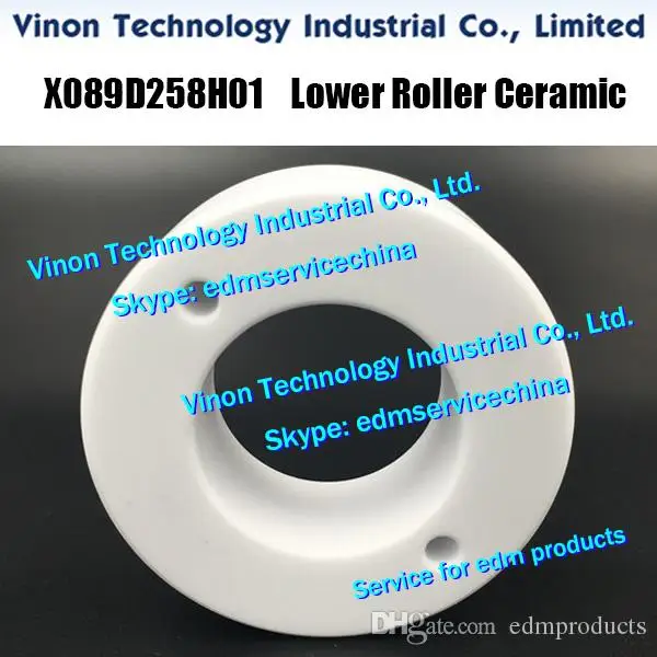 X089D258H01 edm MV Lower Roller Ceramic Ø46xØ25x16t for DWC-MV machine DEH01A, DEH0100, X089-D258-H01, X089D258H02,