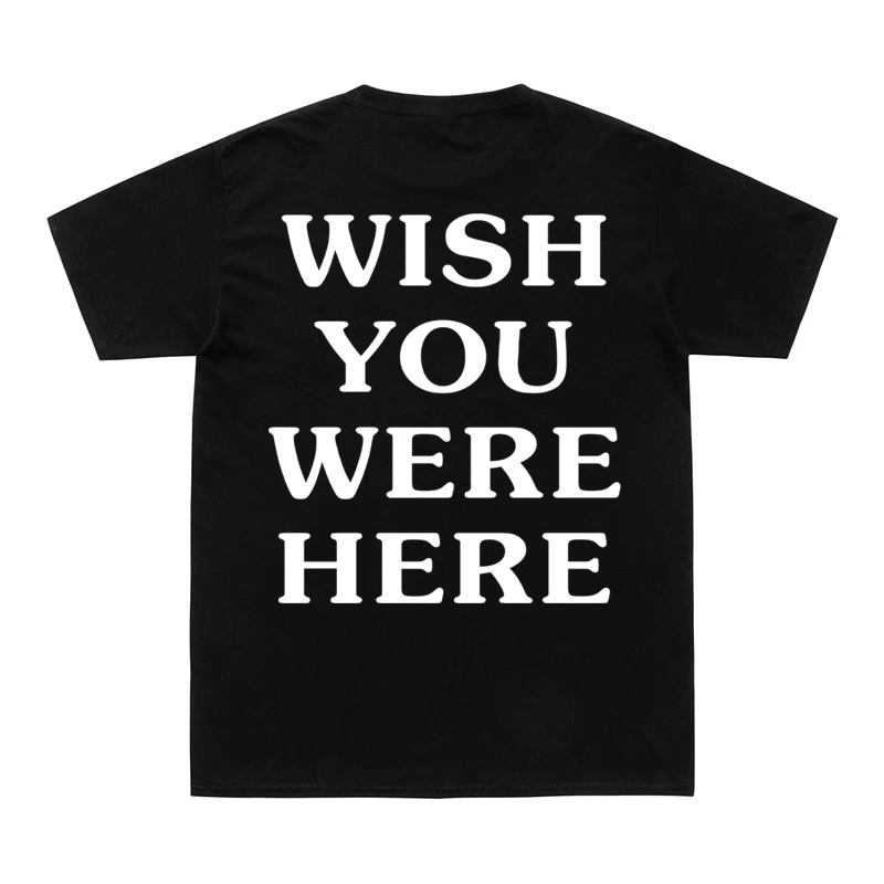 Summer Cool Hip Hop T Shirt Men Women Cactus Jack ASTROWORLD Harajuku Cotton T-Shirts WISH YOU WERE HERE Letter Print Tee Tops