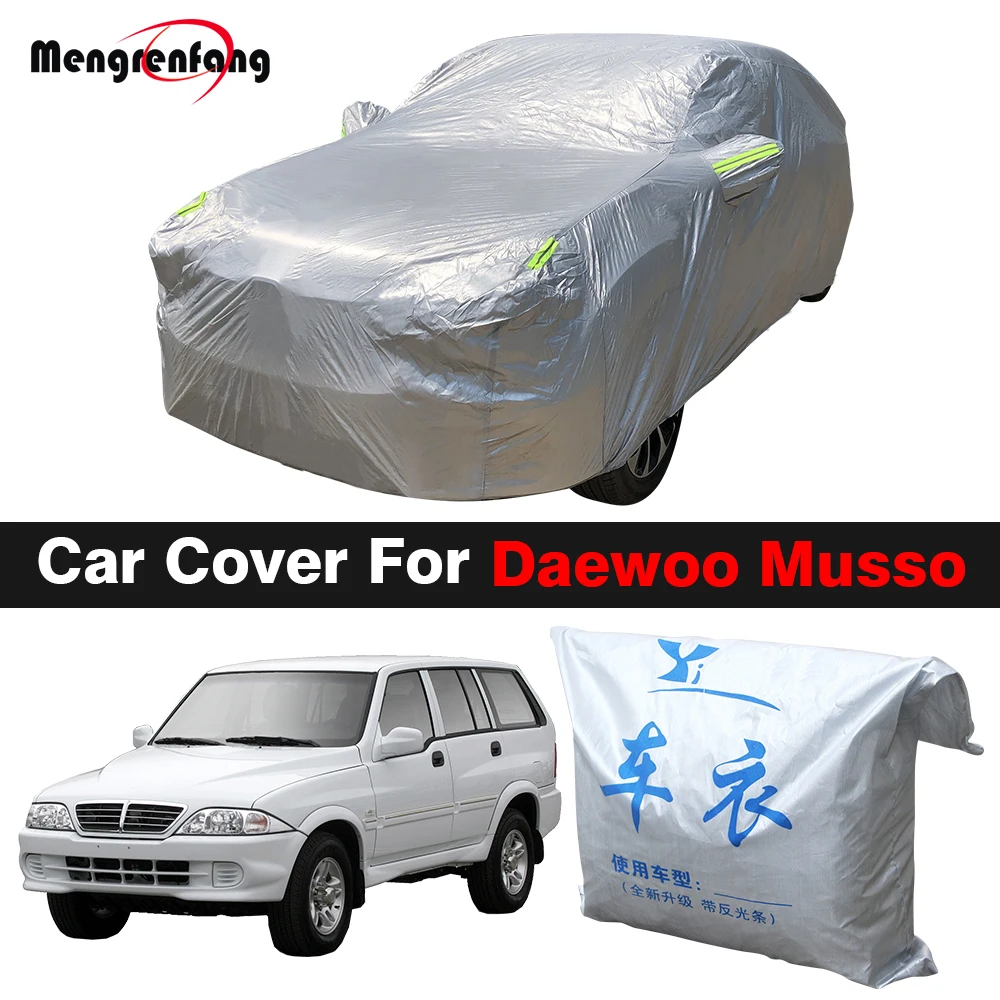 

Car Cover For Daewoo Musso SUV Outdoor Sun Shade Anti-UV Snow Rain Resistant Windproof Cover